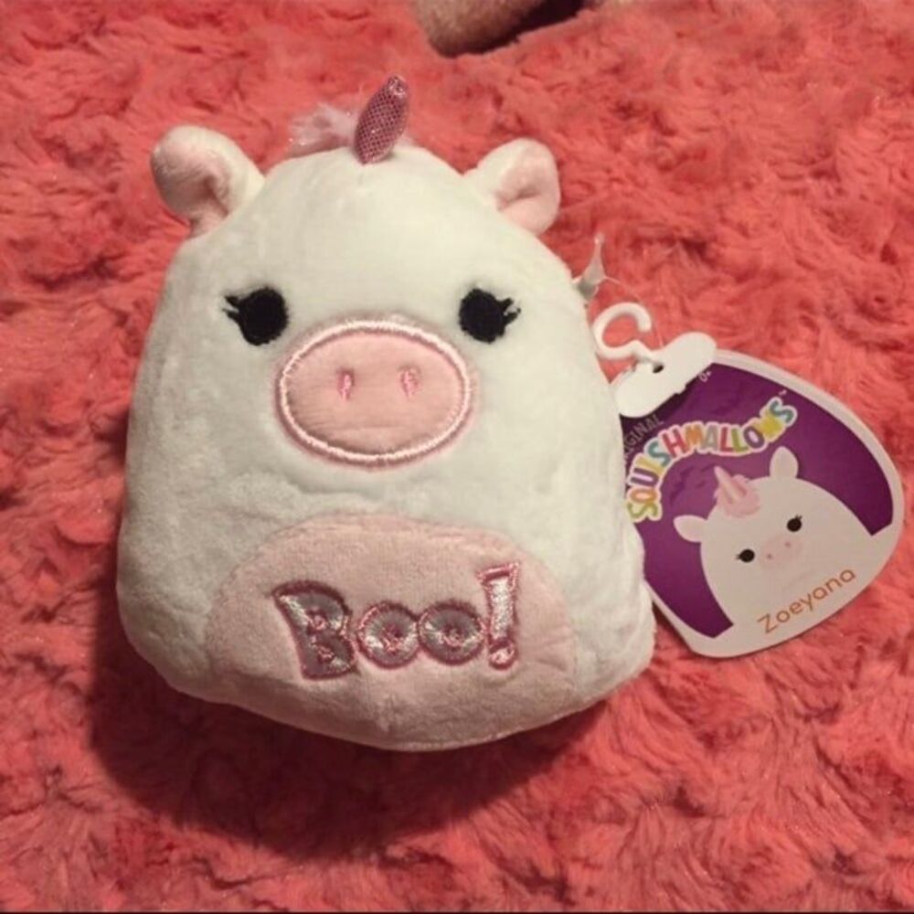 Squishmallow Zoeyana Halloween Mini Plush NWT cow ghost cute mini new